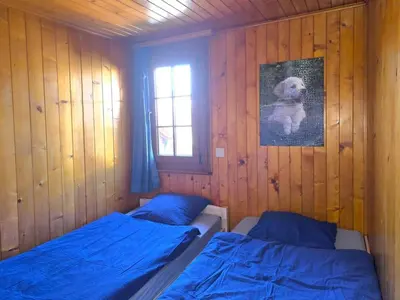 Ein Bett oder Betten in einem Zimmer der Unterkunft Apartment Typische Wohnung Le Ver Luisant- Val d'Hérens by Interhome