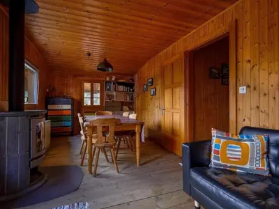 Ein Sitzbereich in der Unterkunft Apartment Base Camp Evolène by Interhome