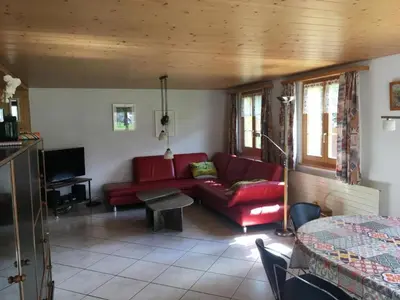 Ein Sitzbereich in der Unterkunft Apartment Frohmatt by Interhome
