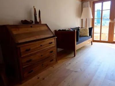 Ein Bett oder Betten in einem Zimmer der Unterkunft Apartment Chalet Ried by Interhome
