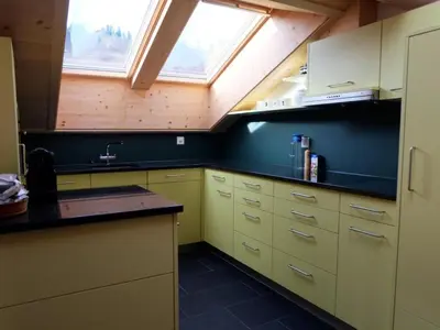 Küche/Küchenzeile in der Unterkunft Apartment Chalet Ried by Interhome