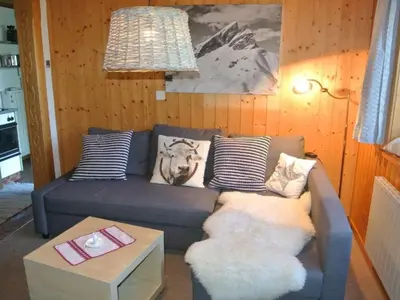 Ein Sitzbereich in der Unterkunft Apartment Huusli by Interhome