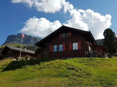 Ein allgemeiner Bergblick oder ein Berglick von des Ferienhauses aus