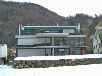 Ein allgemeiner Bergblick oder ein Berglick von der Ferienwohnung aus