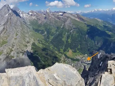 Ein allgemeiner Bergblick oder ein Berglick von der Ferienwohnung aus