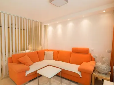 Ein Sitzbereich in der Unterkunft Apartment Haus Cristal by Interhome