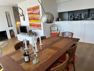 Ein Sitzbereich in der Unterkunft Apartment LaConcorde Golf App2 by Interhome