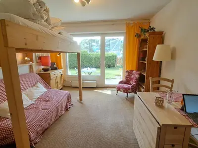 Ein Bett oder Betten in einem Zimmer der Unterkunft Apartment Studio Chalet by Interhome