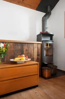 Küche/Küchenzeile in der Unterkunft Holiday Home Spycher Niederwald by Interhome