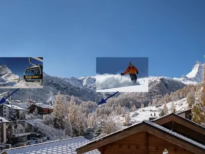 Ein allgemeiner Bergblick oder ein Berglick von der Ferienwohnung aus