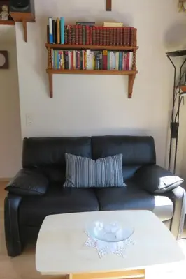 Ein Sitzbereich in der Unterkunft Holiday Home Chalet Imfeld-Gander by Interhome