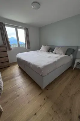 Ein Bett oder Betten in einem Zimmer der Unterkunft Apartment Sunnehöckli by Interhome