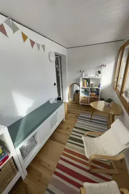 Ein Bett oder Betten in einem Zimmer der Unterkunft Apartment Sunnehöckli by Interhome