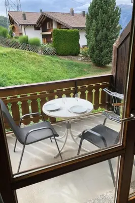 Ein Balkon oder eine Terrasse in der Unterkunft Apartment in Unterbäch by Interhome