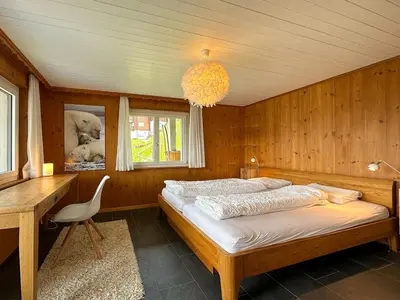 Ein Bett oder Betten in einem Zimmer der Unterkunft Chalet apartment with Mountain View