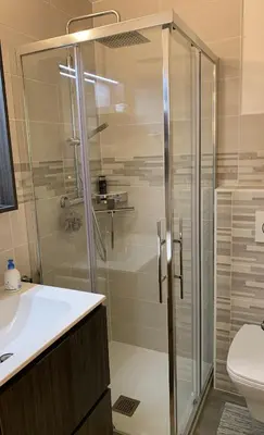 Ein Badezimmer in der Unterkunft Studio Mont Rouge Veysonnaz 4 Vallées