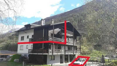 Ein allgemeiner Bergblick oder ein Berglick von der Ferienwohnung aus