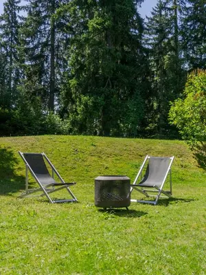 Ein Garten an der Unterkunft Alpine Retreat