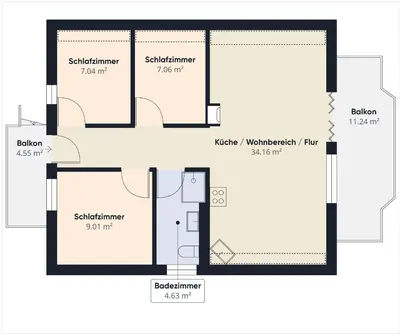 Grundriss der Unterkunft Schirli Dachgeschoss