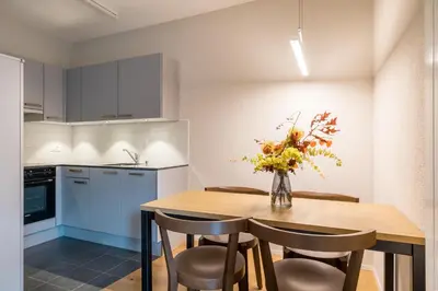 Küche/Küchenzeile in der Unterkunft Apartment Harderstrasse