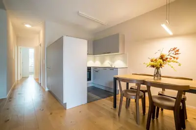 Küche/Küchenzeile in der Unterkunft Apartment Harderstrasse