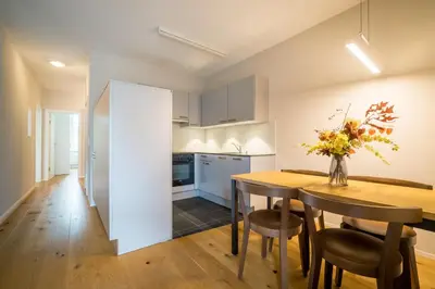 Küche/Küchenzeile in der Unterkunft Apartment Harderstrasse