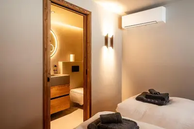 Ein Bett oder Betten in einem Zimmer der Unterkunft Viscaria Penthouse with amazing Matterhorn View