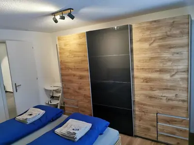 Ein Bett oder Betten in einem Zimmer der Unterkunft Beautiful 4-room apartment with 8 sleeping places