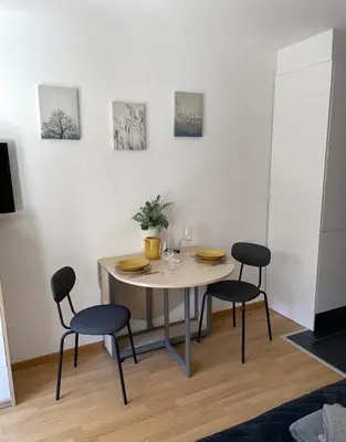 Ein Sitzbereich in der Unterkunft Vitalis