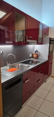 Küche/Küchenzeile in der Unterkunft Wohnung in Reichenbach im Kandertal