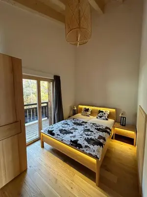 Ein Bett oder Betten in einem Zimmer der Unterkunft New apartment with view