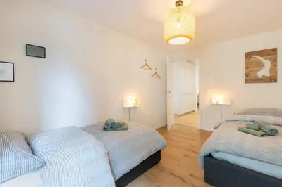 Ein Sitzbereich in der Unterkunft Central Alpine Stay - Modern & Free Parking