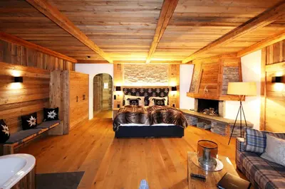 Ein Sitzbereich in der Unterkunft Amber Ski-in/out Hotel & Spa