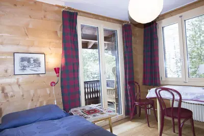 Ein Bett oder Betten in einem Zimmer der Unterkunft Chalet Cresta di Saas