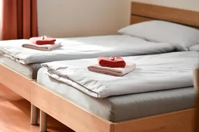 Ein Bett oder Betten in einem Zimmer der Unterkunft Heidi