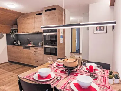 Küche/Küchenzeile in der Unterkunft Apartment Eiger Residence Apt-A-425 by Interhome