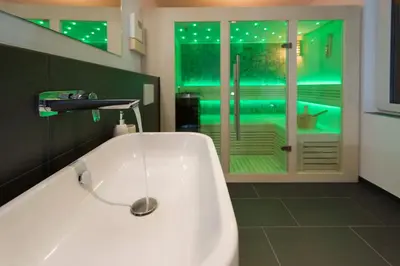 Ein Badezimmer in der Unterkunft Residence Grächen Matterhornblick