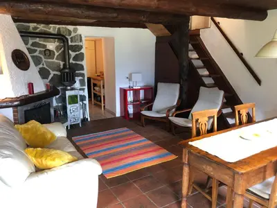Ein Sitzbereich in der Unterkunft Cà dal Bosc e Cà sgrüscia
