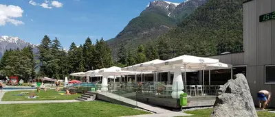 Ein allgemeiner Bergblick oder ein Berglick von der Ferienwohnung aus