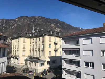 Ein allgemeiner Bergblick oder ein Berglick von des Hotels aus