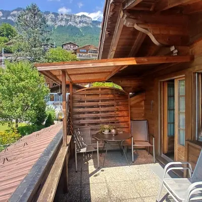 Ein allgemeiner Bergblick oder ein Berglick von der Ferienwohnung aus
