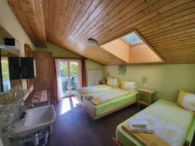 Ein Bett oder Betten in einem Zimmer der Unterkunft Pension Heino