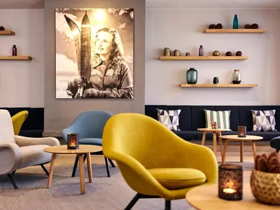 Ein Sitzbereich in der Unterkunft Hotel Ambassador Zermatt