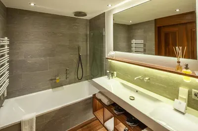 Ein Badezimmer in der Unterkunft Hotel Sonne