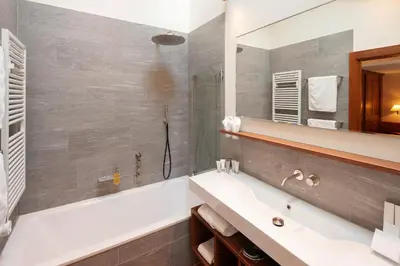 Ein Badezimmer in der Unterkunft Hotel Sonne