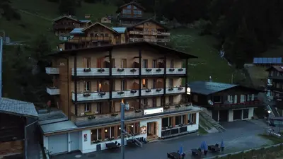 Das Gebäude in dem sich die Pension befindet