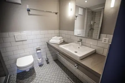 Ein Badezimmer in der Unterkunft B&B Zum Schleif