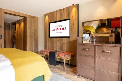 Küche/Küchenzeile in der Unterkunft Hotel ZERMAMA Zermatt