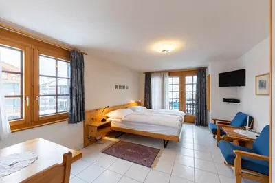 Ein Bett oder Betten in einem Zimmer der Unterkunft Haus Zer Weidu
