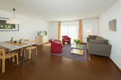 Ein Sitzbereich in der Unterkunft Postgebäude